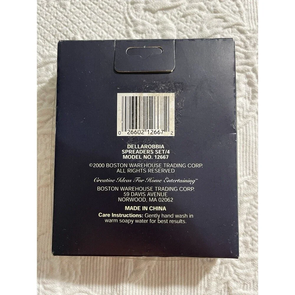 Boston Warehouse Dellarobbia Spreaders Set Of 4 Stainless Steel w Fruit Handles